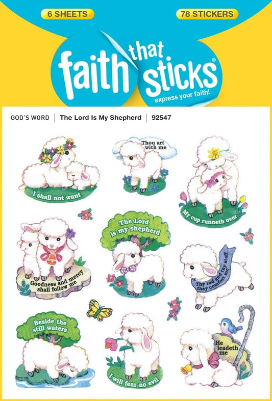 Faith That Sticks: The Lord Is My Shepherd Stickers