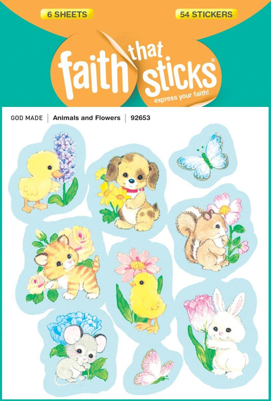 Faith That Sticks: Animals and Flowers Stickers